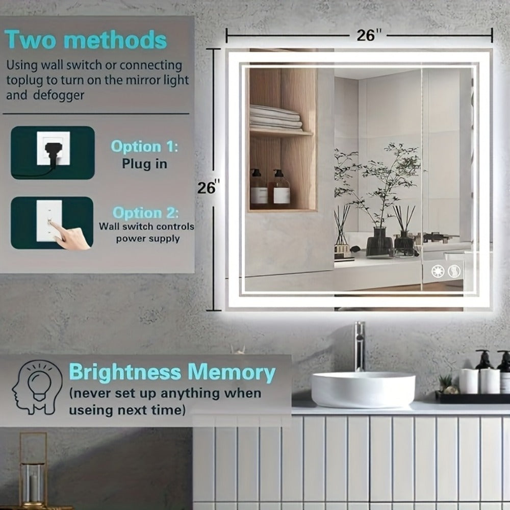 LED Bathroom Vanity Mirror with Anti-Fog Function for Dressing, with Multiple Size Options detail image - detail view 11