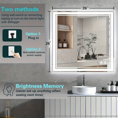 LED Bathroom Vanity Mirror with Anti-Fog Function for Dressing, with Multiple Size Options detail image - detail view 11