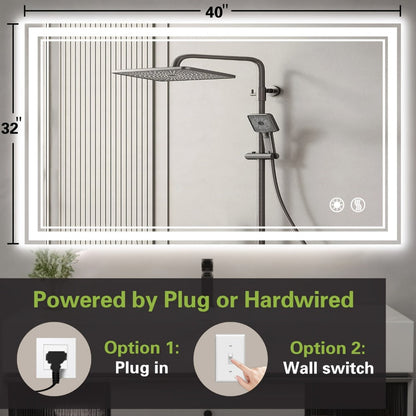 LED Bathroom Vanity Mirror with Anti-Fog Function for Dressing, with Multiple Size Options detail image - detail view 12