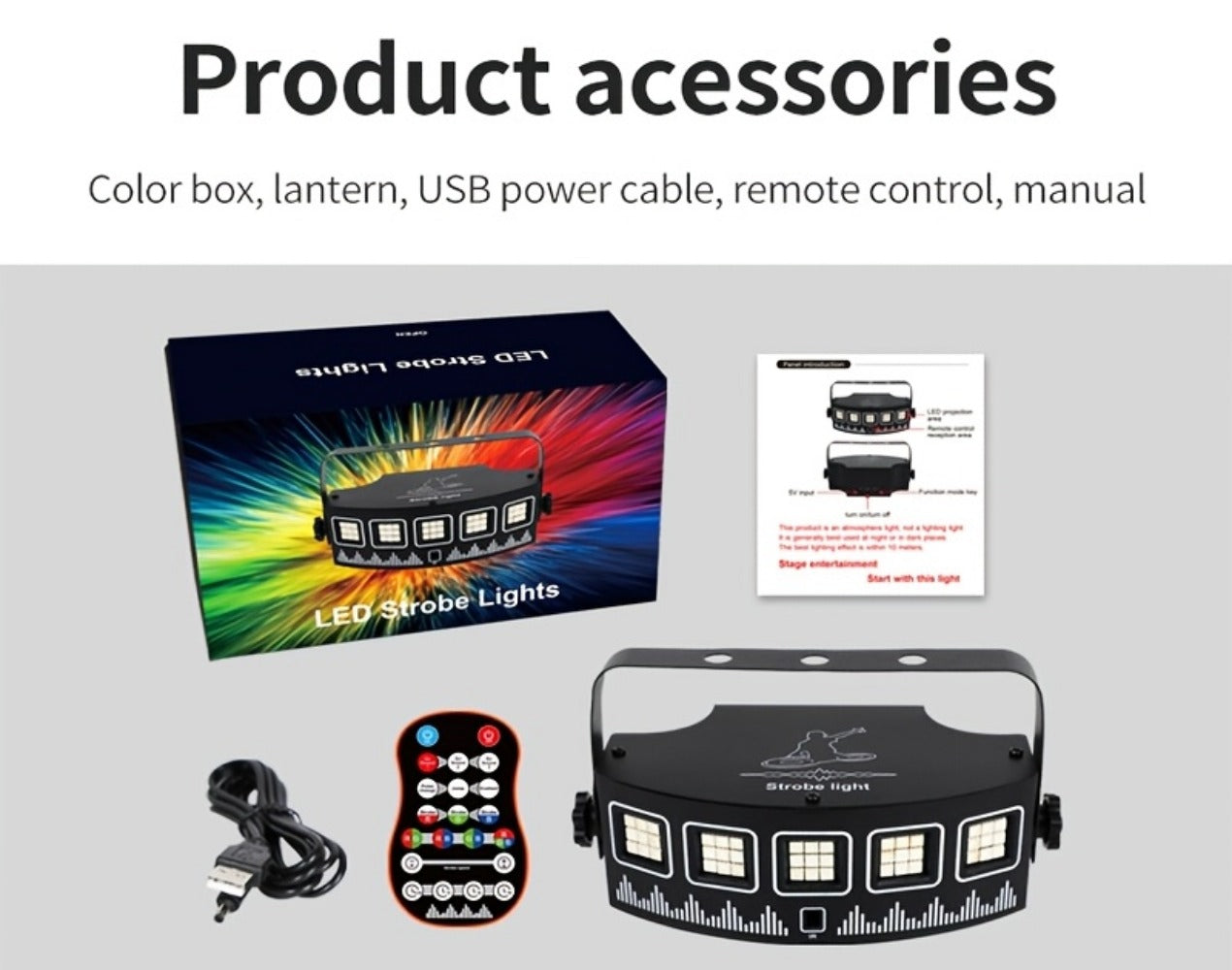 LED Stage Light, Sound Activated, Remote Control, Lights for Stage and Party Lighting detail image - detail view 11