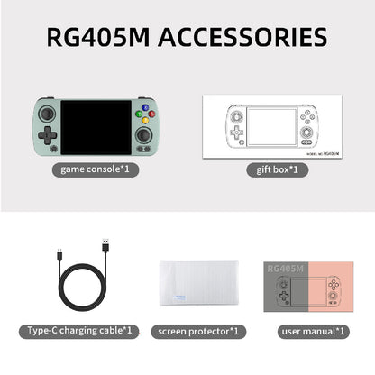 Anbernic RG405M Handheld Game Console CNC Aluminum Alloy Android 12 IPS Hall Joystick HDMI Retro Emulator 4500mAh 4GB RAM Wi-Fi Bluetooth
