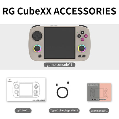 Anbernic RG CubeXX Retro Handheld Game Console - Unique Square 3.95" IPS 720x720 RGB Linux 30 Emulators 3800mAh Portable Gaming