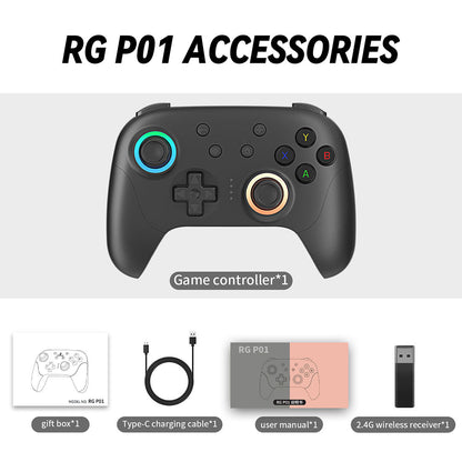 Anbernic RG P01 Bluetooth Game Controller - Hall Effect Joystick Trigger RGB Gyroscope 1000Hz Multi-Platform Wireless Gamepad 600mAh 3 Colors