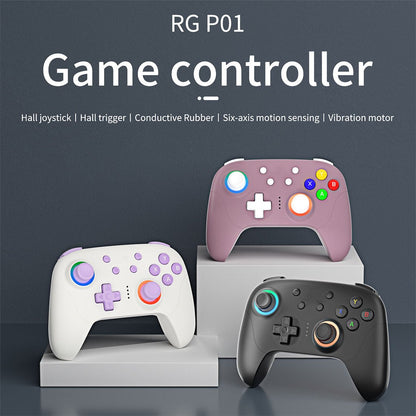 Anbernic RG P01 Bluetooth Game Controller - Hall Effect Joystick Trigger RGB Gyroscope 1000Hz Multi-Platform Wireless Gamepad 600mAh 3 Colors