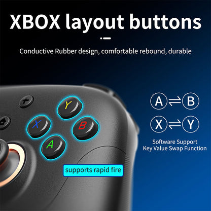 Anbernic RG P01 Bluetooth Game Controller - Hall Effect Joystick Trigger RGB Gyroscope 1000Hz Multi-Platform Wireless Gamepad 600mAh 3 Colors