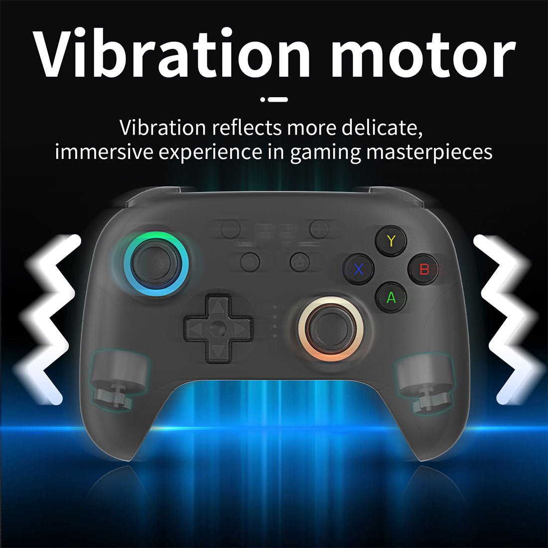 Anbernic RG P01 Bluetooth Game Controller - Hall Effect Joystick Trigger RGB Gyroscope 1000Hz Multi-Platform Wireless Gamepad 600mAh 3 Colors
