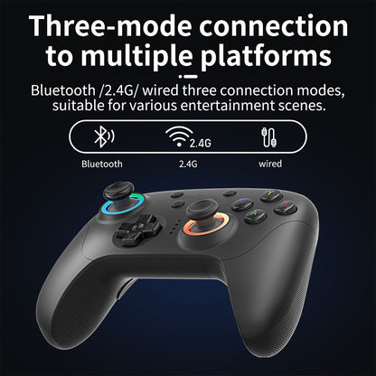 Anbernic RG P01 Bluetooth Game Controller - Hall Effect Joystick Trigger RGB Gyroscope 1000Hz Multi-Platform Wireless Gamepad 600mAh 3 Colors