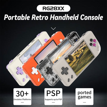 Anbernic RG28XX Retro Handheld Game Console - Compact Pocket Linux 2.8" IPS HDMI 30 Emulators 3100mAh 122g 4 Colors Portable Gaming
