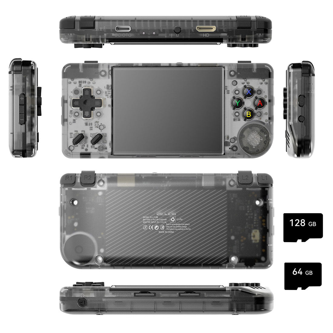 Anbernic RG28XX Retro Handheld Game Console - Compact Pocket Linux 2.8" IPS HDMI 30 Emulators 3100mAh 122g 4 Colors Portable Gaming