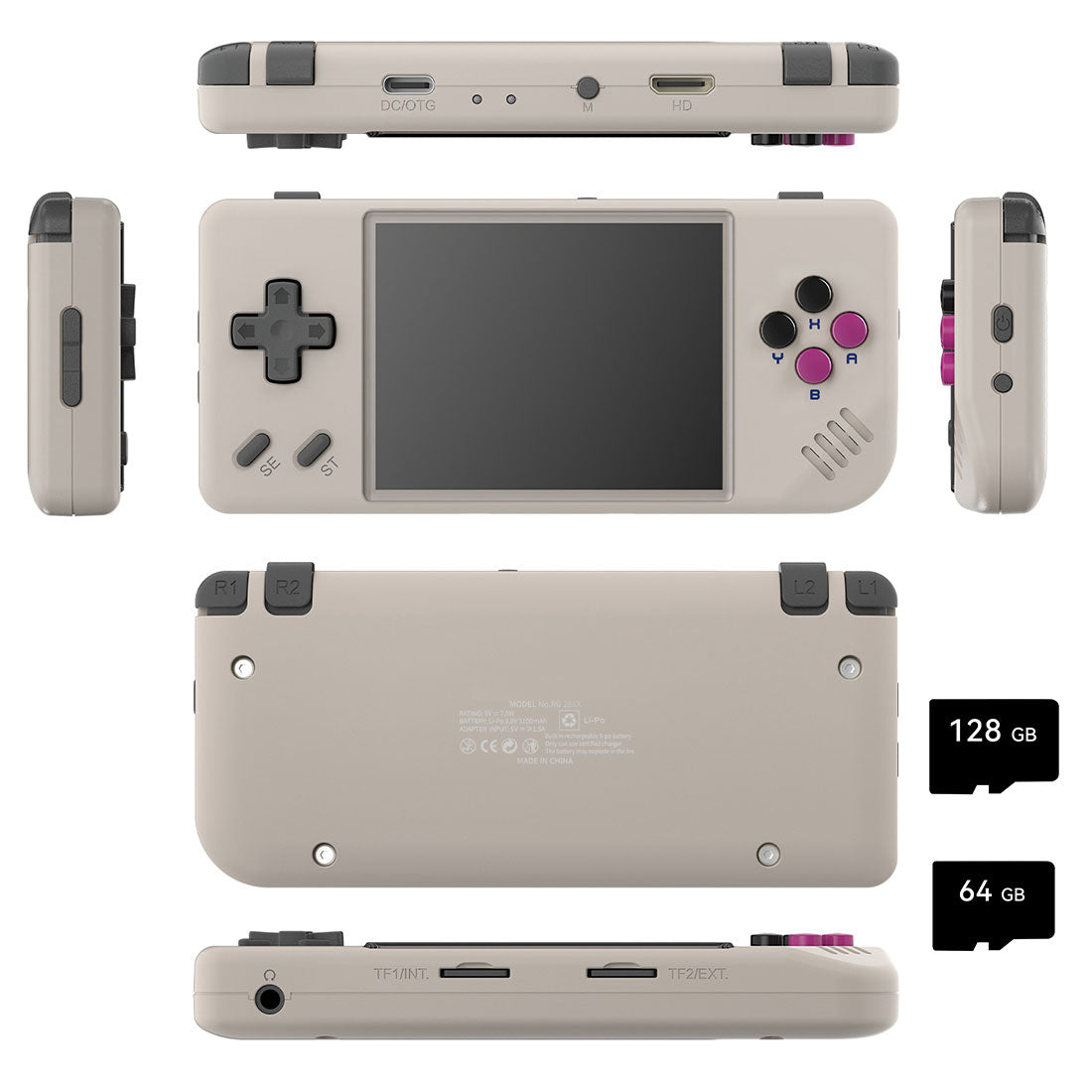 Anbernic RG28XX Retro Handheld Game Console - Compact Pocket Linux 2.8" IPS HDMI 30 Emulators 3100mAh 122g 4 Colors Portable Gaming