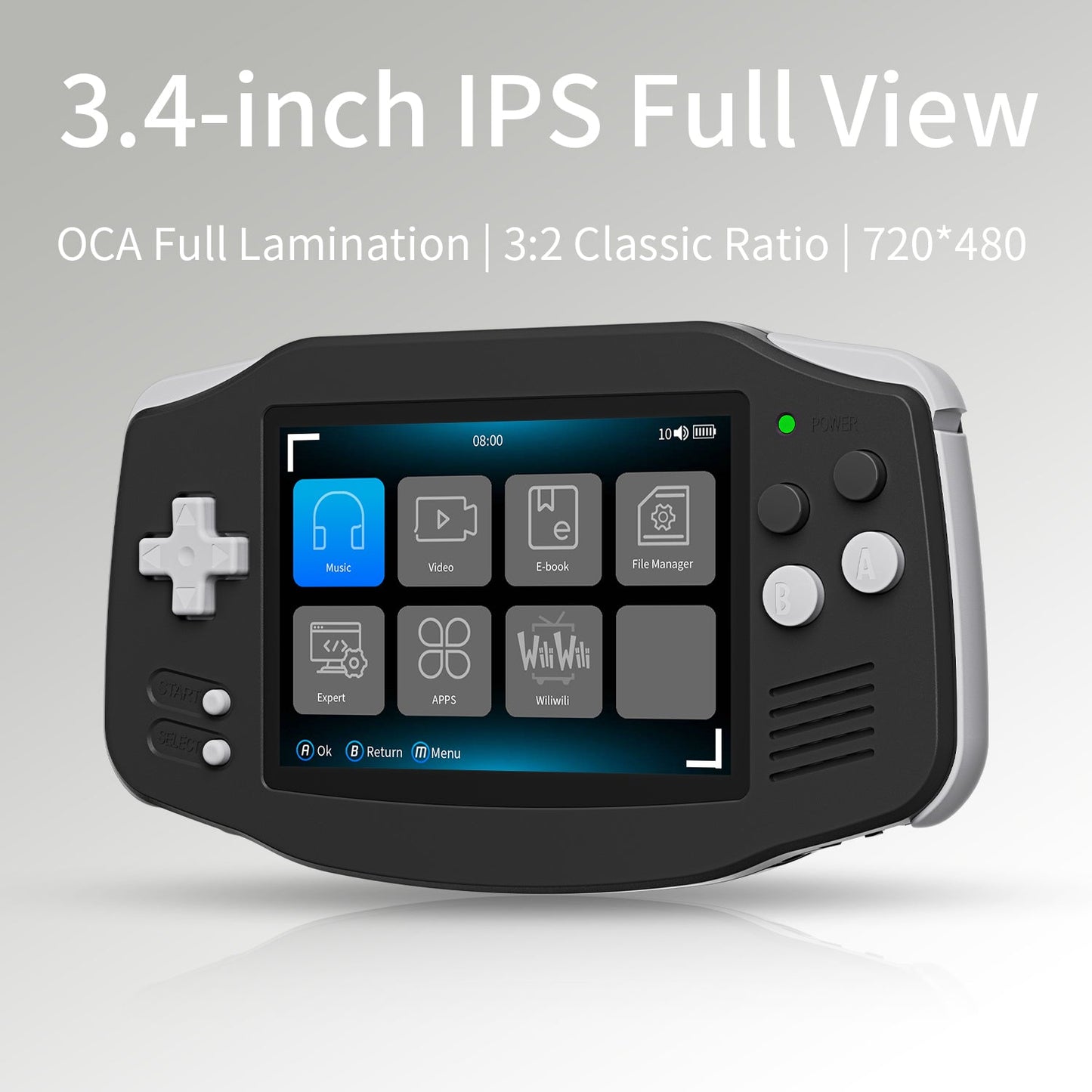 Anbernic RG34XX Retro Handheld Game Console - GBA Style Linux 3.4" IPS 720x480 Mini HDMI 30 Emulators 3500mAh 5 Colors Portable Gaming