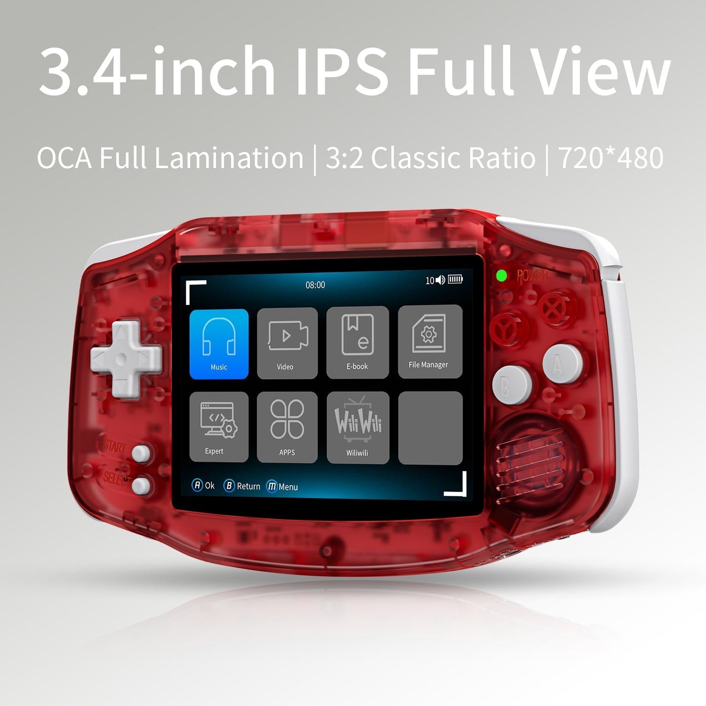 Anbernic RG34XX Retro Handheld Game Console - GBA Style Linux 3.4" IPS 720x480 Mini HDMI 30 Emulators 3500mAh 5 Colors Portable Gaming