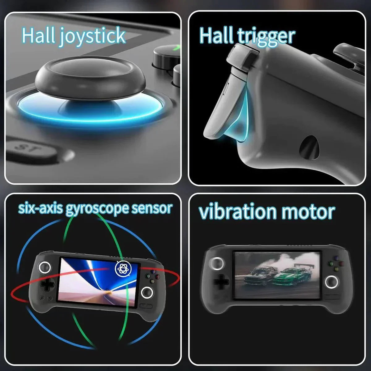 Anbernic RG556 Android 13 AMOLED Retro Handheld Game Console 5.48-Inch 1080p Hall Joystick Active Cooling HDMI 8GB RAM 30+ Emulators PS2 GameCube Premium Gaming Gift