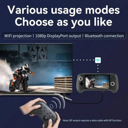 Anbernic RG556 Android 13 AMOLED Retro Handheld Game Console 5.48-Inch 1080p Hall Joystick Active Cooling HDMI 8GB RAM 30+ Emulators PS2 GameCube Premium Gaming Gift