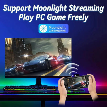 Anbernic RG556 Android 13 AMOLED Retro Handheld Game Console 5.48-Inch 1080p Hall Joystick Active Cooling HDMI 8GB RAM 30+ Emulators PS2 GameCube Premium Gaming Gift