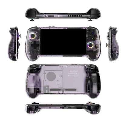 Anbernic RG557 Android 14 AMOLED Retro Handheld Game Console 5.48-Inch 1080p Dimensity 8300 12GB RAM 256GB WiFi 6E 5500mAh Hall Effect Triggers RGB Joystick Gaming Gift