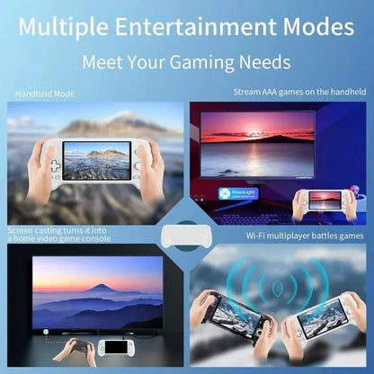 Anbernic RG557 Android 14 AMOLED Retro Handheld Game Console 5.48-Inch 1080p Dimensity 8300 12GB RAM 256GB WiFi 6E 5500mAh Hall Effect Triggers RGB Joystick Gaming Gift