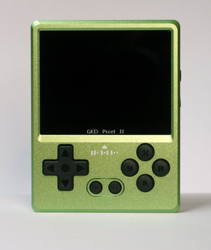 GKD Pixel 2 CNC Aluminum Retro Handheld Game Console 2.4-Inch IPS Full-Lamination OTG Vibration Feedback 64GB Preloaded Games Premium Metal Pocket Gaming Gift
