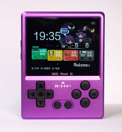 GKD Pixel 2 CNC Aluminum Retro Handheld Game Console 2.4-Inch IPS Full-Lamination OTG Vibration Feedback 64GB Preloaded Games Premium Metal Pocket Gaming Gift