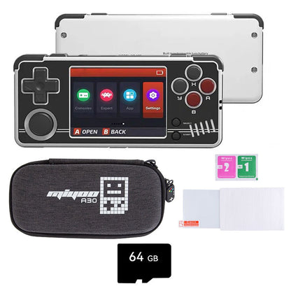 Miyoo A30 Horizontal Retro Handheld Game Console 2.8-Inch IPS 640x480 Wi-Fi 26+ Emulators NES SNES GBA PS1 Lightweight Portable Gaming Gift for Adults Kids