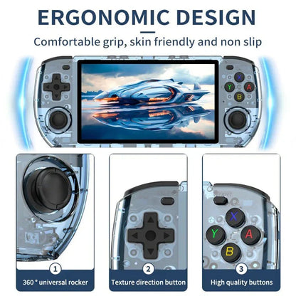 Handheld Game Console Powkiddy RGB10MAX3 Retro Gaming 5-inch IPS 1280x720 PSP N64 Emulator