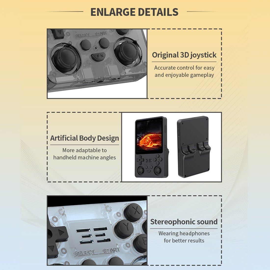 Vertical Retro Handheld Game Console Powkiddy RGB20SX 4 Inch IPS 720x720 Square Screen 5000mAh 10-Hour Battery Wi-Fi Bluetooth HDMI Dual TF 256GB Emulator