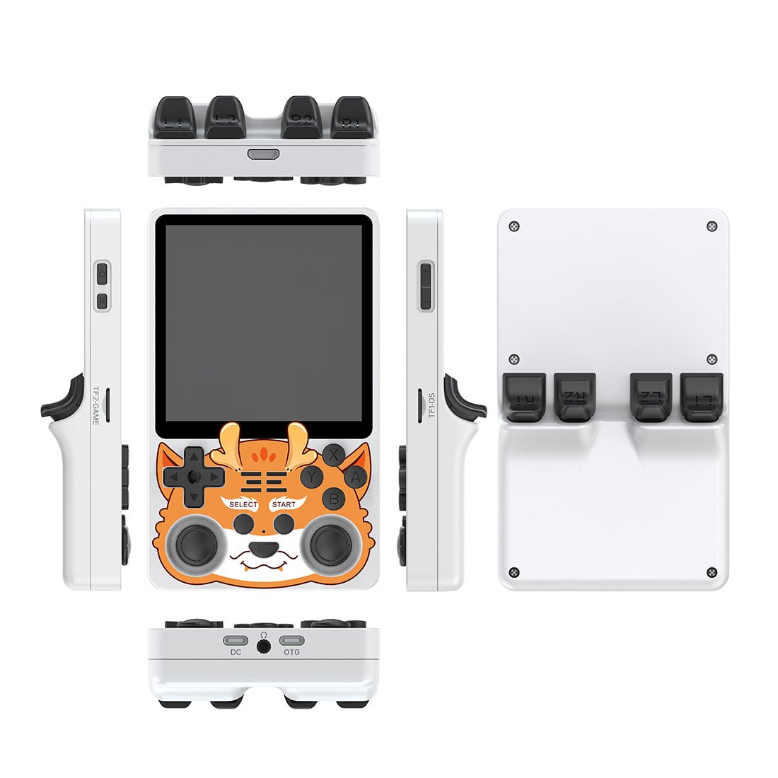 Vertical Retro Handheld Game Console Powkiddy RGB20SX 4 Inch IPS 720x720 Square Screen 5000mAh 10-Hour Battery Wi-Fi Bluetooth HDMI Dual TF 256GB Emulator