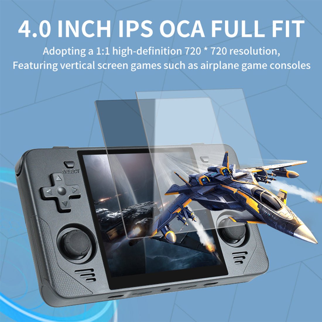 Square Screen Retro Handheld Game Console Powkiddy RGB30 4 Inch IPS 720x720 RK3566 Wi-Fi Bluetooth HDMI JELOS 8-Hour Battery Dual TF 256GB Portable Emulator