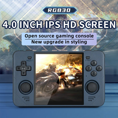 Square Screen Retro Handheld Game Console Powkiddy RGB30 4 Inch IPS 720x720 RK3566 Wi-Fi Bluetooth HDMI JELOS 8-Hour Battery Dual TF 256GB Portable Emulator