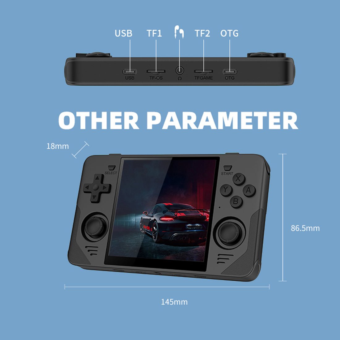 Square Screen Retro Handheld Game Console Powkiddy RGB30 4 Inch IPS 720x720 RK3566 Wi-Fi Bluetooth HDMI JELOS 8-Hour Battery Dual TF 256GB Portable Emulator