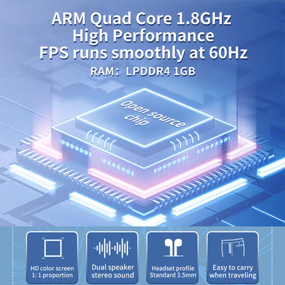 Square Screen Retro Handheld Game Console Powkiddy RGB30 4 Inch IPS 720x720 RK3566 Wi-Fi Bluetooth HDMI JELOS 8-Hour Battery Dual TF 256GB Portable Emulator
