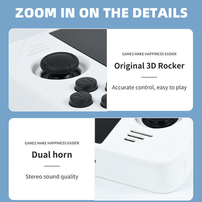 Square Screen Retro Handheld Game Console Powkiddy RGB30 4 Inch IPS 720x720 RK3566 Wi-Fi Bluetooth HDMI JELOS 8-Hour Battery Dual TF 256GB Portable Emulator