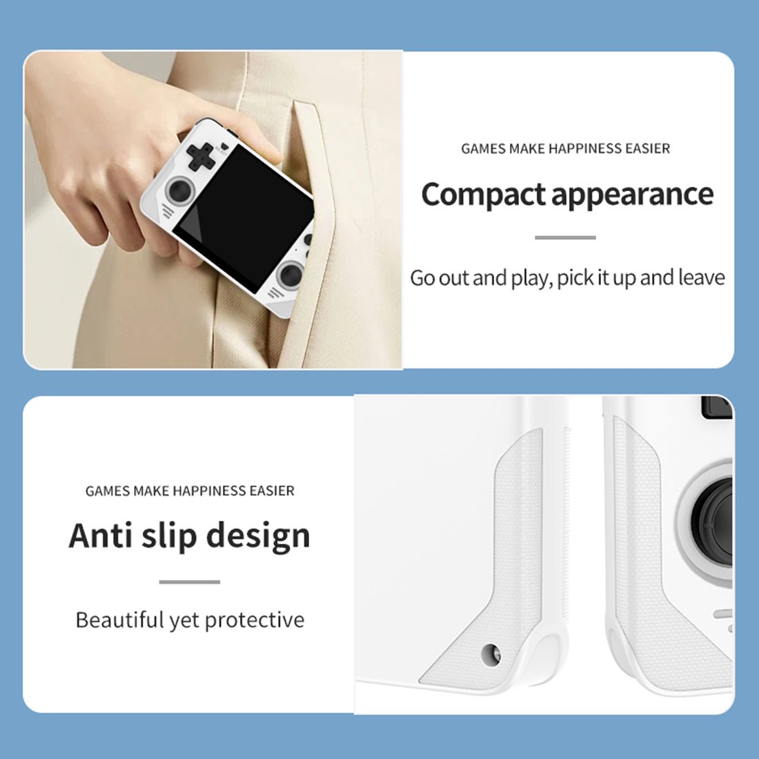 Square Screen Retro Handheld Game Console Powkiddy RGB30 4 Inch IPS 720x720 RK3566 Wi-Fi Bluetooth HDMI JELOS 8-Hour Battery Dual TF 256GB Portable Emulator