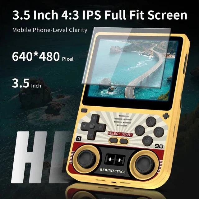 Powkiddy V20 Handheld Game Console – 3.5" IPS Vertical 5000mAh 10-Hour Battery Dual TF Card Slots Linux Allwinner A133P Retro Gaming System Up to 256GB