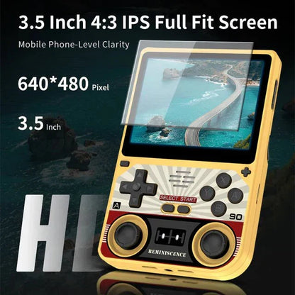 Powkiddy V20 Handheld Game Console – 3.5" IPS Vertical 5000mAh 10-Hour Battery Dual TF Card Slots Linux Allwinner A133P Retro Gaming System Up to 256GB
