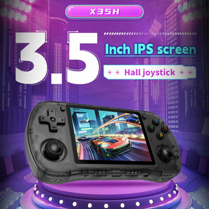 Powkiddy X35H Handheld Game Console – 3.5" IPS Horizontal Full Lamination RK3566 Bluetooth HDMI Linux 20+ Emulators 6-Hour Battery Retro Gaming System