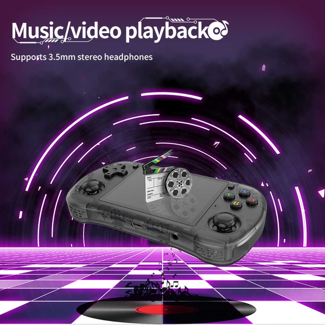 Powkiddy X35H Handheld Game Console – 3.5" IPS Horizontal Full Lamination RK3566 Bluetooth HDMI Linux 20+ Emulators 6-Hour Battery Retro Gaming System