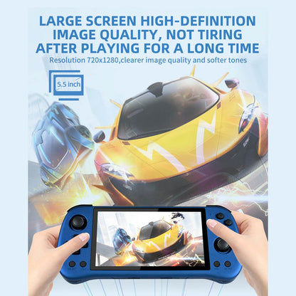 Powkiddy X55 Handheld Game Console – 5.5" IPS 720×1280 RK3566 2GB RAM Wi-Fi Bluetooth HDMI Linux 25+ Emulators Retro Gaming System