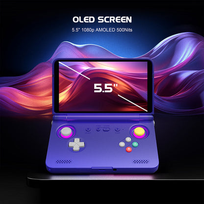 Retroid Pocket Flip 2 Android Retro Handheld Console – 5.5" AMOLED 1080p Snapdragon 865 8GB RAM 128GB GameCube PS2 Emulator Wi-Fi 6 Gaming Device