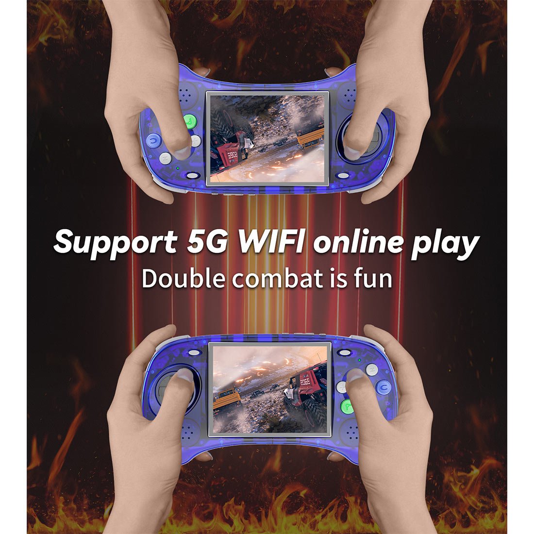 Anbernic RG ARC-S Arcade Six-Key Retro Handheld Game Console Linux 4" IPS HDMI 20+ Emulators Fighting Games 3500mAh Portable Emulator for Street Fighter Metal Slug Beat-Em-Up Fans 2 Colors
