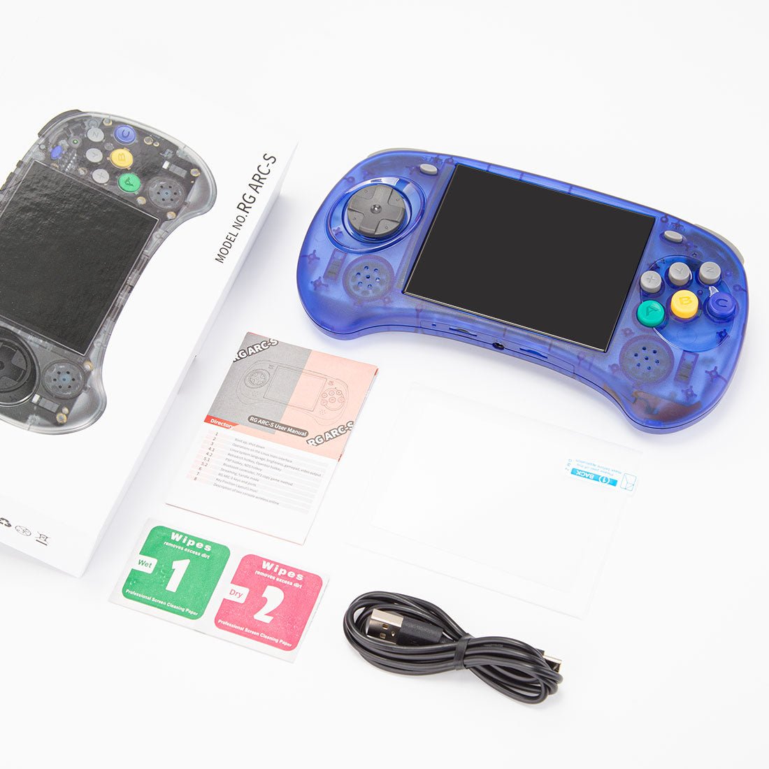 Anbernic RG ARC-S Arcade Six-Key Retro Handheld Game Console Linux 4" IPS HDMI 20+ Emulators Fighting Games 3500mAh Portable Emulator for Street Fighter Metal Slug Beat-Em-Up Fans 2 Colors