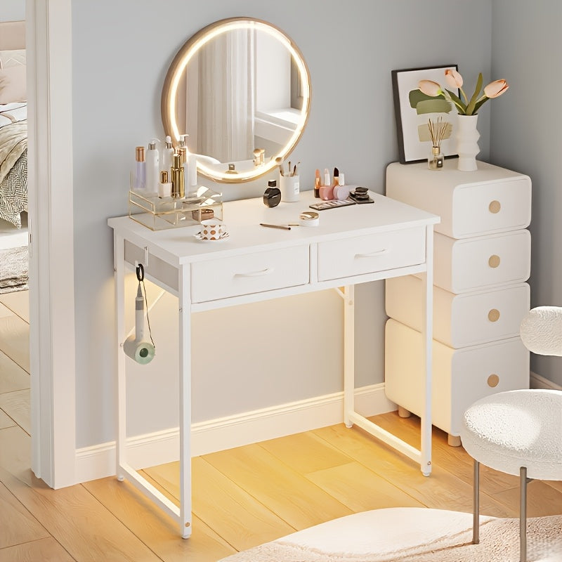 Vanity Desk shown in the 32 Inch-White option