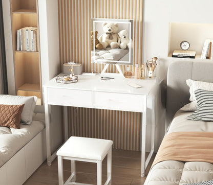 Makeup Vanity Desk, Bedroom Dressing Table for Dressing and Daily Routines detail image - detail view 14