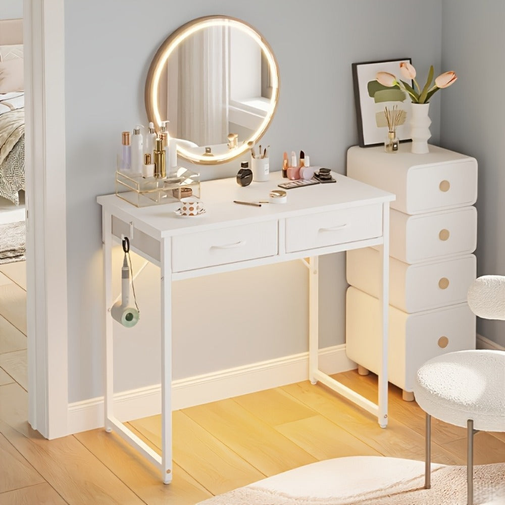 Makeup Vanity Desk, Bedroom Dressing Table for Dressing and Daily Routines detail image - detail view 7
