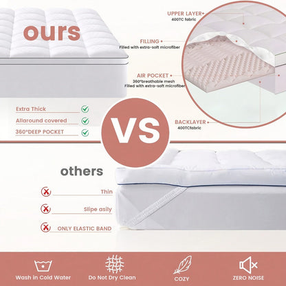 Mattress Covers And Protectors with Washable Cover and Memory Foam for Bedroom detail image - detail view 14