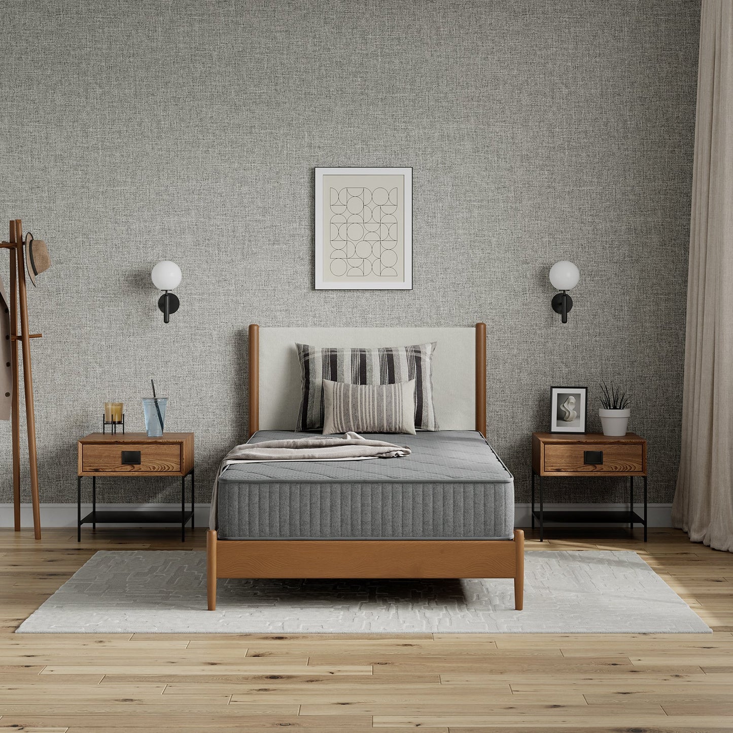 Mattress shown in the Full, 6in Gray option