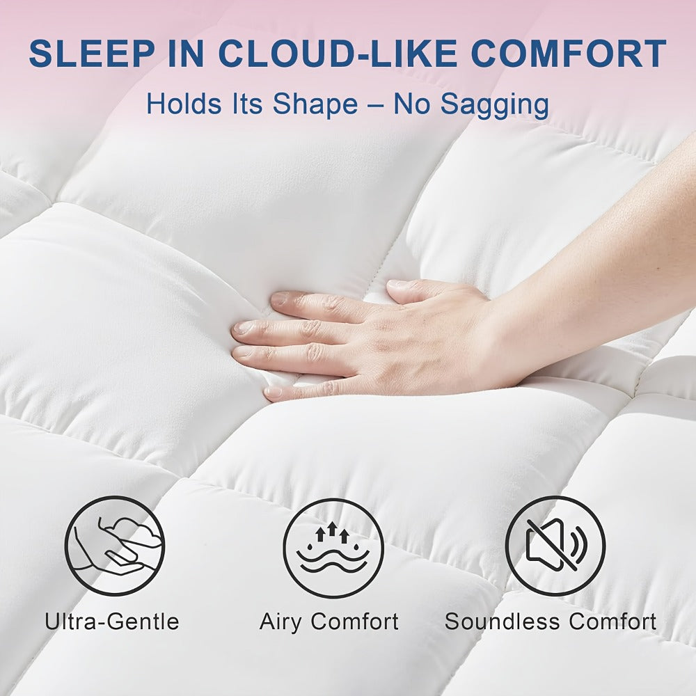 Mattress Pad with Washable Cover and Multiple Color Options for Bedroom detail image - detail view 10