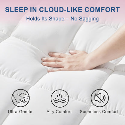 Mattress Pad with Washable Cover and Multiple Color Options for Bedroom detail image - detail view 10
