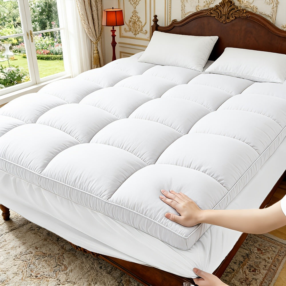 Mattress Pad with Washable Cover and Multiple Color Options for Bedroom detail image - detail view 3