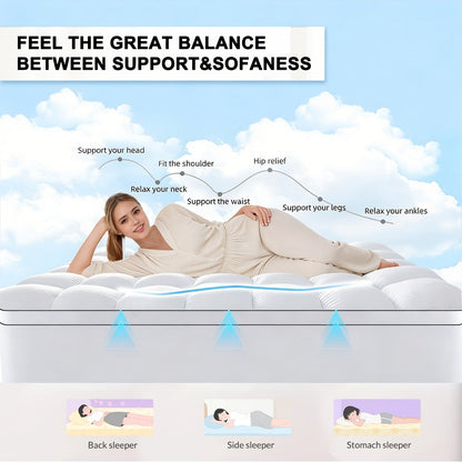 Mattress Pad with Washable Cover and Multiple Color Options for Bedroom detail image - detail view 7
